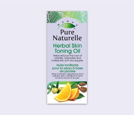 Fights cellulite, exfoliates and makes skin soft and supple... Manas Pure Naturelle 100% Natural Herbal Skin Toning Oil for all skin types